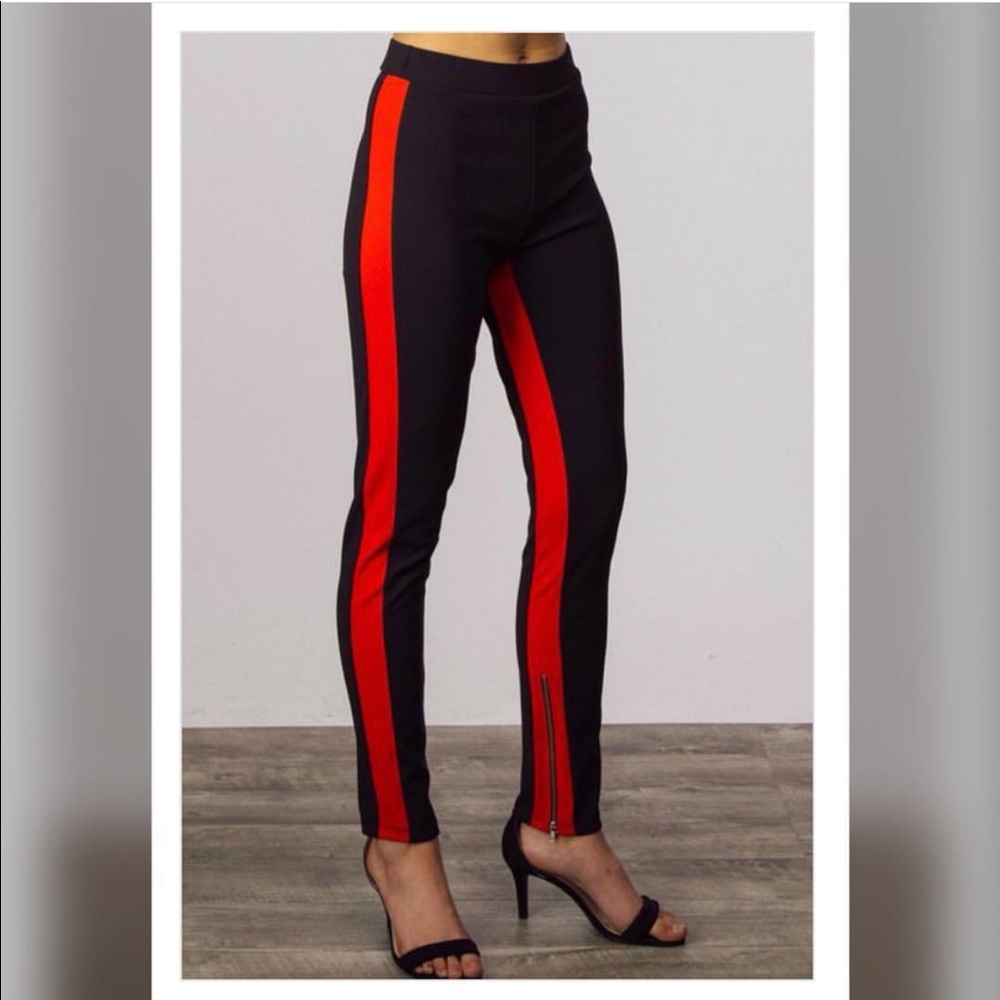 Black and Red Track pants, Small, NWOT.